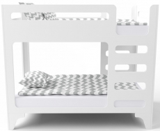 Ліжко двоярусне IndigoWood Cubed white 160x80см